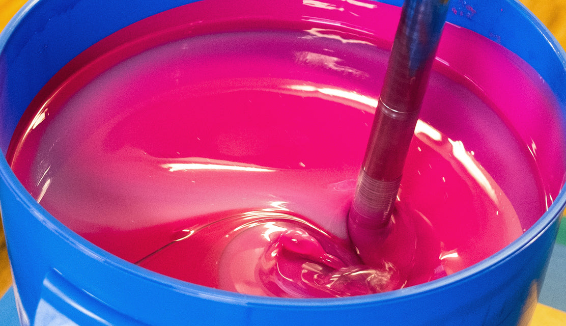 Close up of pink silicone bucket