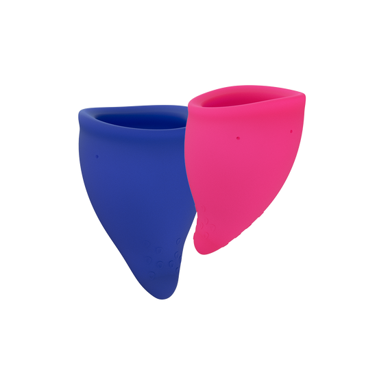 Small and Lager size menstrual fun cup by Fun Factory